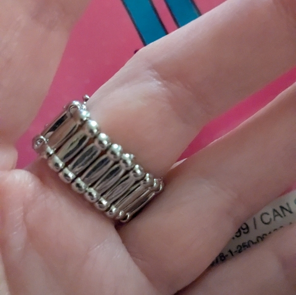 Silver Ring W/ A Center To Die For Pink Gemstone - Picture 3 of 4